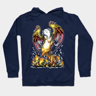 Phoenix Cat Rising From The Ashes Hoodie